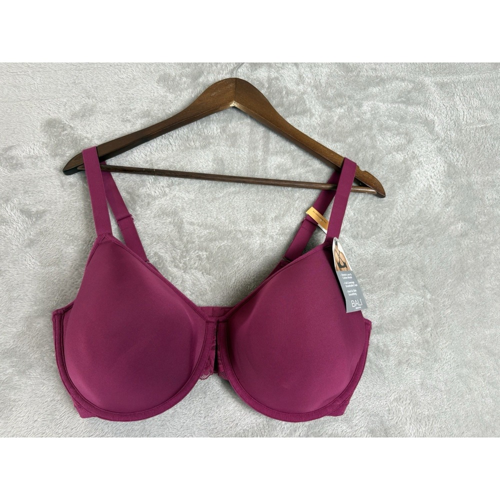 Bali Breathe Bra DF7592 Stretch Lace Full Coverage Underwire Bra NWT‎